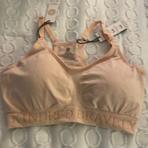 BRAND NEW Kindred Bravely Simply Sublime Sports bra-size large, pink heather